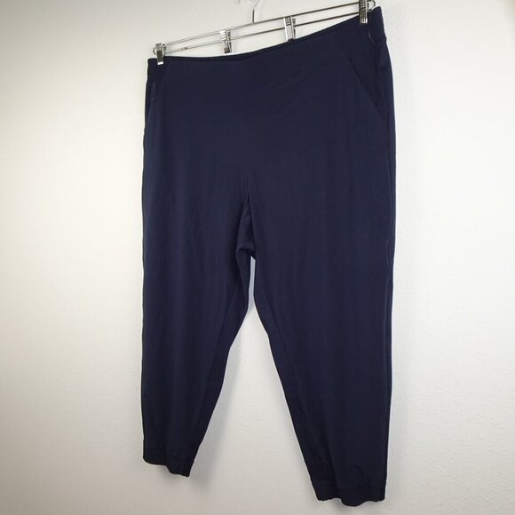 Athleta Brooklyn Jogger Pants Women's Plus Size 26 Blue Stretch Activewear NEW - Picture 3 of 9